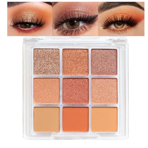 9Colors Gold Brown Rose Gold Champagne Eyeshadow Palette Makeup,Natural Neutral Highly Pigmented Eye Shadow,Naturing-Looking Long Lasting Waterproof Blendable Hypoallergenic Travel Size