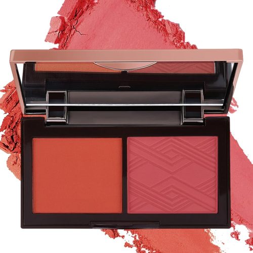 Face Matte Blush Powder Palette-2Colors Buildable Facial Cheek Blusher Pressed Powder Light Luxury Blush Contour Palette for Face,Longlasting Makeup Palette,Women's Day Gift Set for Women Girl-03