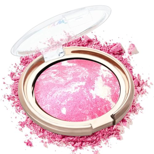 Baked Powder Blush, Glow Marbleized Blush Powder Palette,Lightweight Shimmery Cruelty-Free face Blush for Cheeks,Eyeshadow & Highlight,Makeup Gift for Women (0.49Ounce)-02