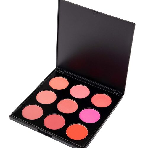 9 Color Blush Color Palette - Pink Blush, Neutral Colors, Cheeks Blush - Gluten Free and Vegan for Sensitive Skin