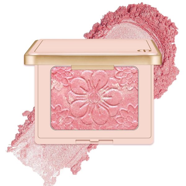Blush Palette Matte Blush for Cheek Makeup, Lightweight Highly Pigmented Blush Compact for Face, Buildable Natural Flushed Look（02）