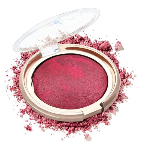 Baked Blush,Glow Marbleized Blush Powder Palette,Lightweight Shimmery Cruelty-Free Blusher for Cheeks,Eyeshadow & Highlight,Makeup Gift for Women (0.49Ounce)-09
