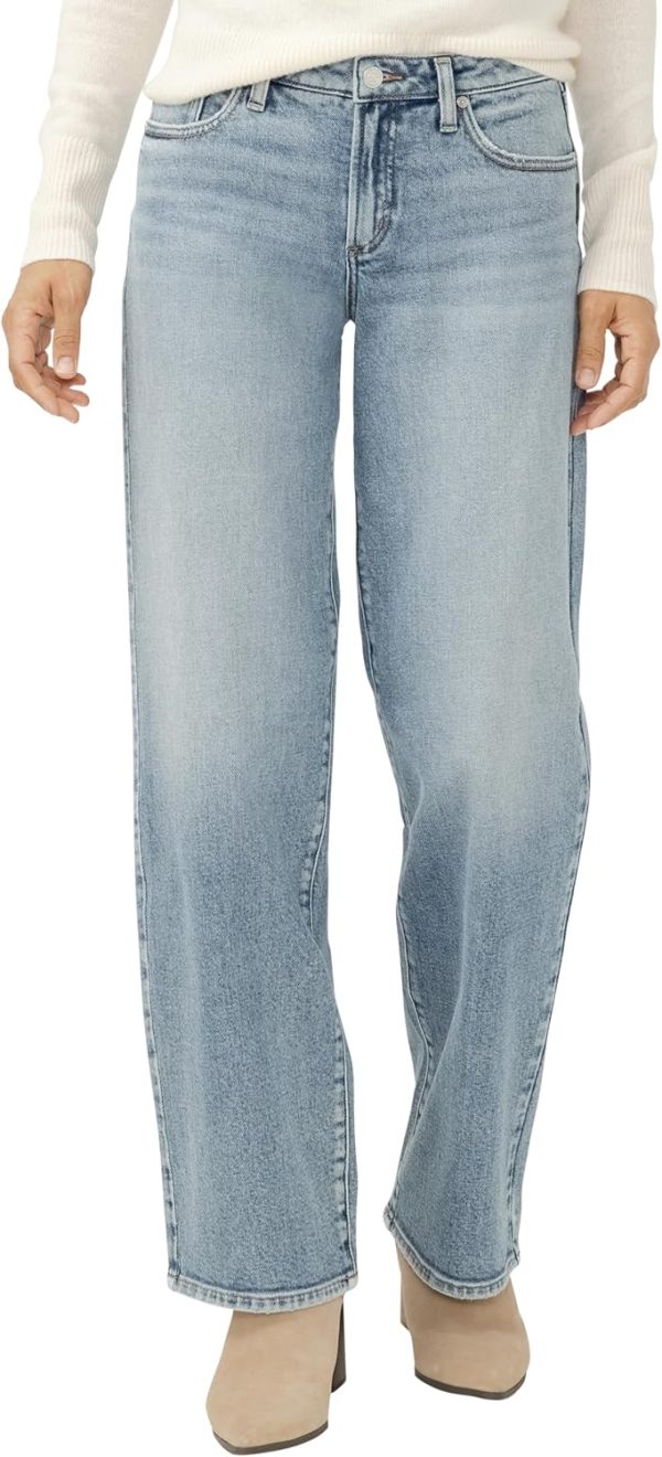 Women Loose & Low Rise Straight Leg Jeans