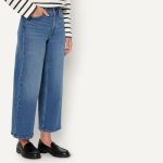 Women High-Rise Wide Leg Crop Jeans
