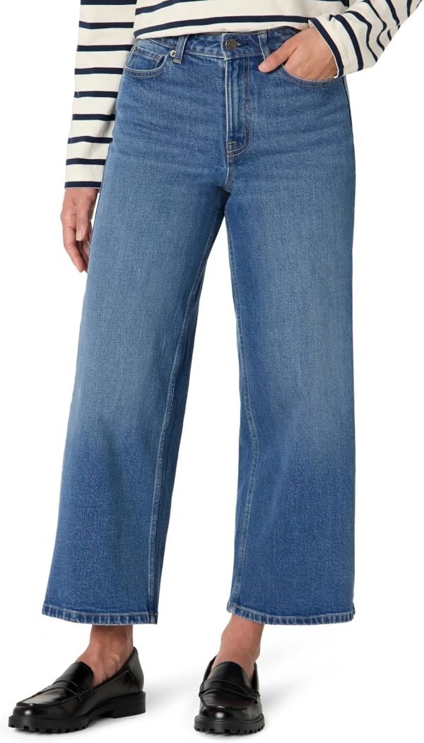 Women High-Rise Wide Leg Crop Jeans